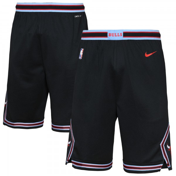 Подростковая Chicago Bulls Nike Black 2025/26 City Edition Swingman Performance Shorts