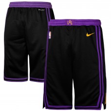 Подростковая Los Angeles Lakers Nike Black 2025/26 City Edition Swingman Performance Shorts