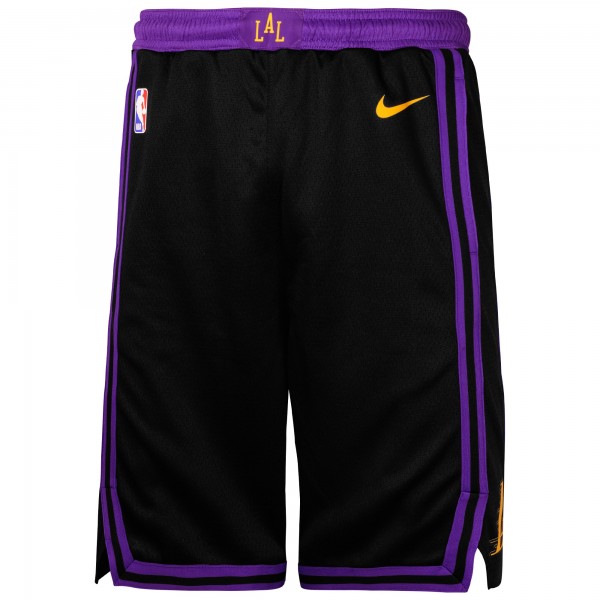 Подростковая Los Angeles Lakers Nike Black 2025/26 City Edition Swingman Performance Shorts