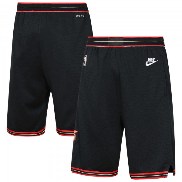 Подростковая Philadelphia 76ers Nike Black Hardwood Classics Dri-FIT Swingman Shorts