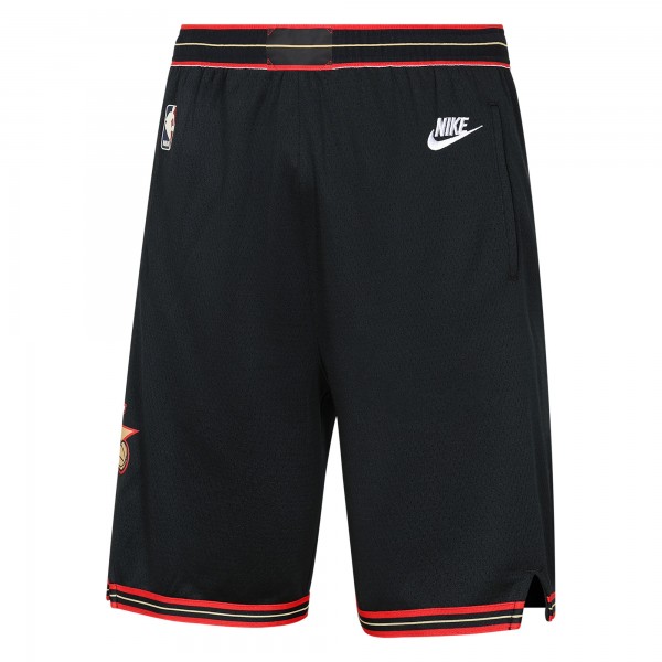 Подростковая Philadelphia 76ers Nike Black Hardwood Classics Dri-FIT Swingman Shorts