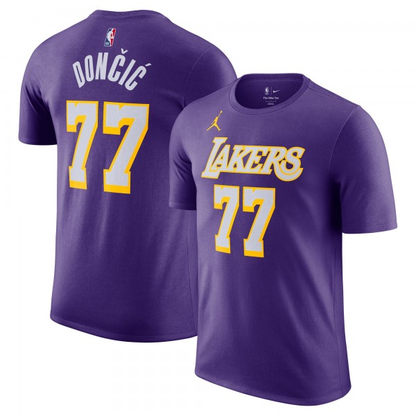 Футболка Unisex Los Angeles Lakers Luka Dončić Jordan Brand Purple Name & Number - Statement Edition