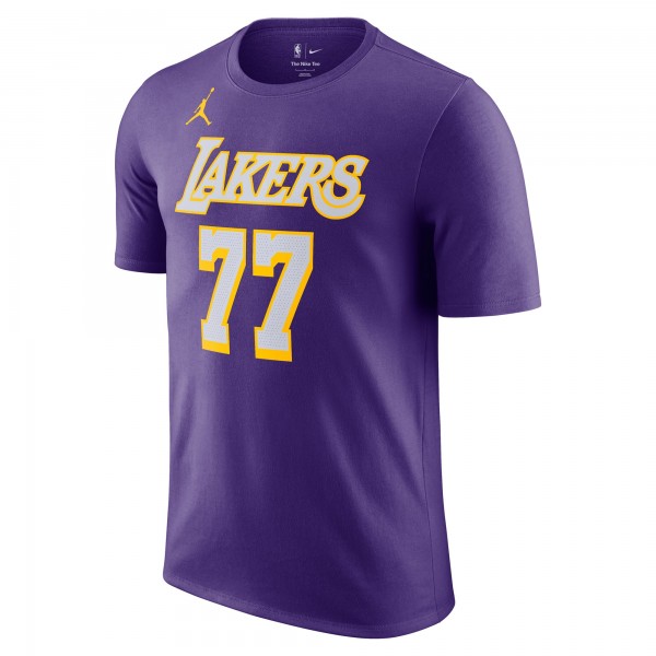 Футболка Unisex Los Angeles Lakers Luka Dončić Jordan Brand Purple Name & Number - Statement Edition