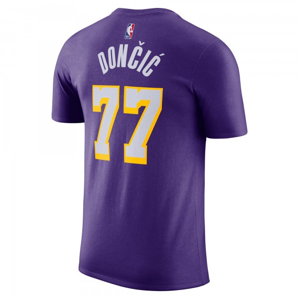 Футболка Unisex Los Angeles Lakers Luka Dončić Jordan Brand Purple Name & Number - Statement Edition