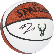 Giannis Antetokounmpo Milwaukee Bucks Autographed Fanatics Authentic Spalding White Panel Basketball