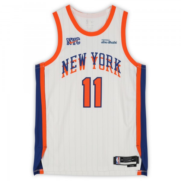 Jalen Brunson New York Knicks Autographed Fanatics Authentic White Nike 2024-25 City Edition Authentic Jersey