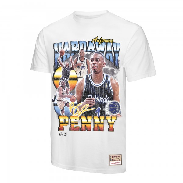 Футболка Orlando Magic Penny Hardaway Mitchell & Ness White Hardwood Classics Commemorative Player Collage
