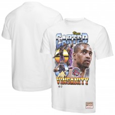 Toronto Raptors Vince Carter Mitchell & Ness White Hardwood Classics Commemorative Player Collage T-Shirt
