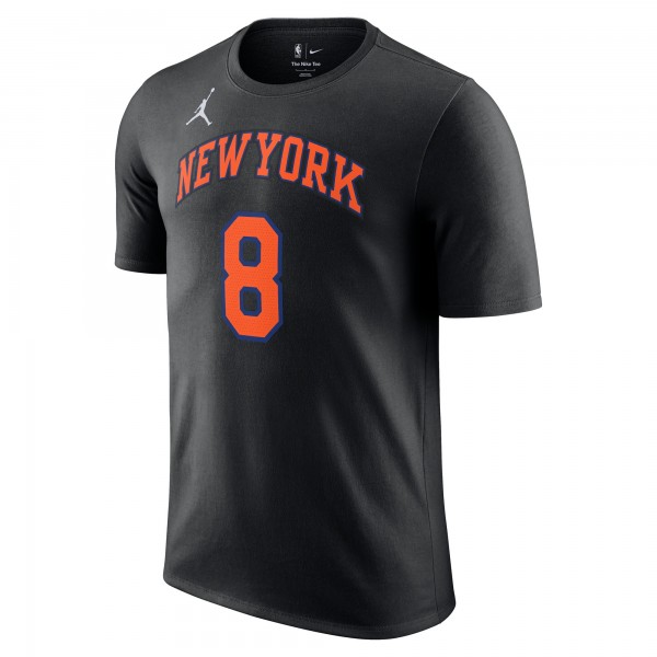 Unisex New York Knicks OG Anunoby Jordan Brand Black Name & Number T-Shirt - Statement Edition