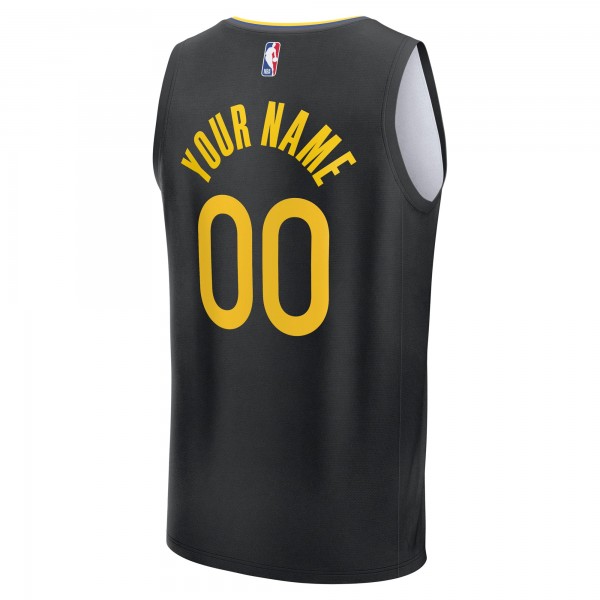 Подростковая Golden State Warriors Fanatics Black Fast Break Custom Replica Jersey - Statement Edition