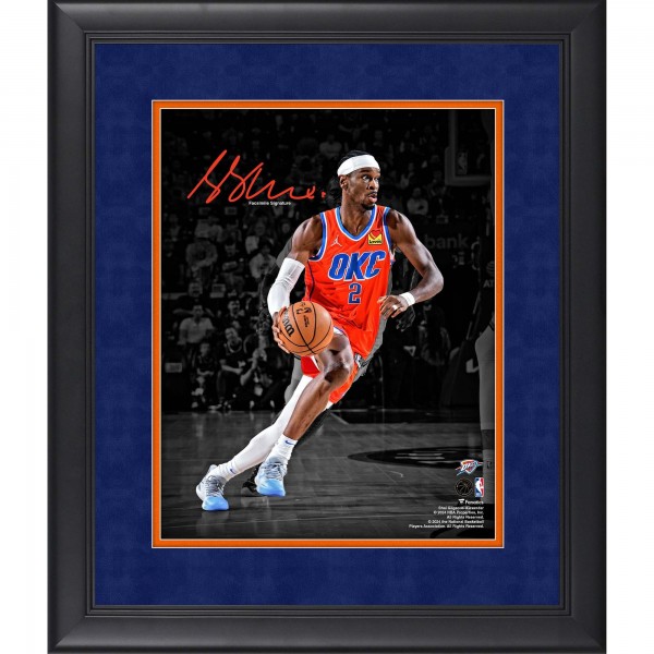 Shai Gilgeous-Alexander Oklahoma City Thunder Facsimile Signature Fanatics Authentic Framed 11 x 14 Spotlight Photograph