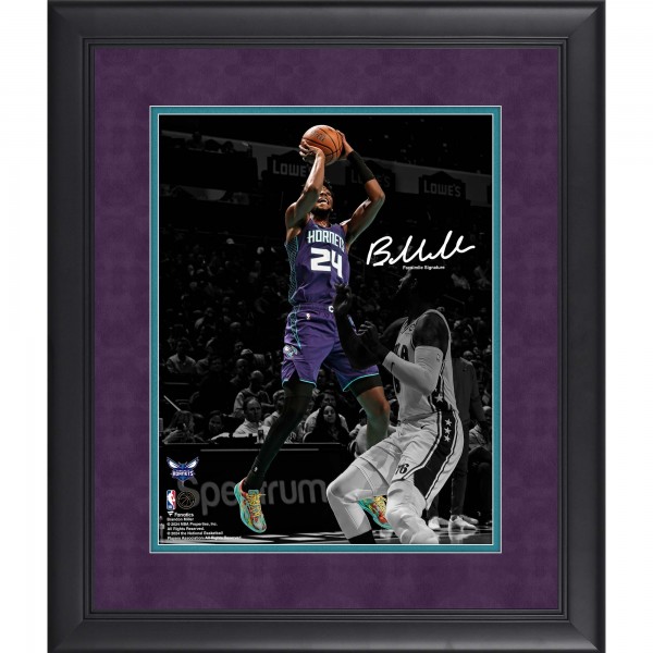 Brandon Miller Charlotte Hornets Facsimile Signature Fanatics Authentic Framed 11 x 14 Spotlight Photograph