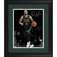 Derrick White Boston Celtics Facsimile Signature Fanatics Authentic Framed 11 x 14 Spotlight Photograph