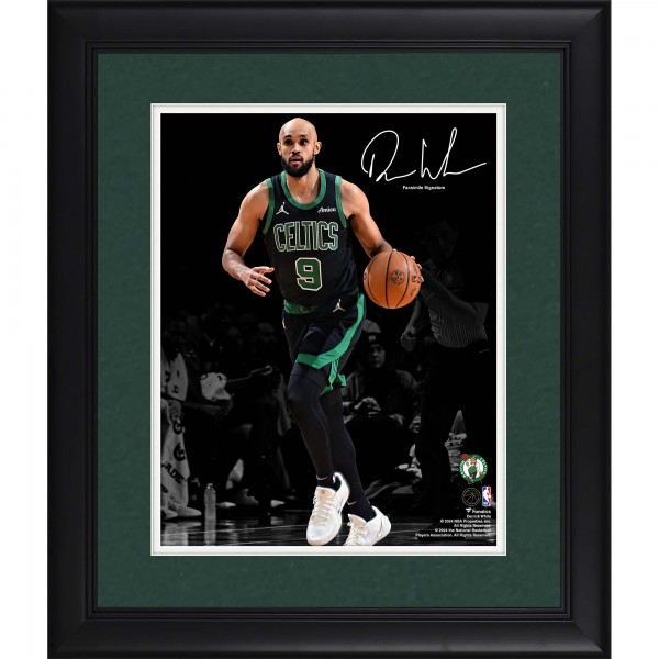 Derrick White Boston Celtics Facsimile Signature Fanatics Authentic Framed 11 x 14 Spotlight Photograph
