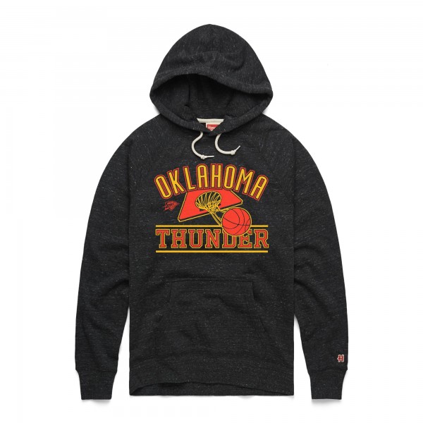 Толстовка Unisex Oklahoma City Thunder Homage Heather Black Hometown Edition Tri-Blend Raglan