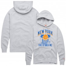 Unisex New York Knicks Homage Ash Hometown Edition Tri-Blend Raglan Pullover Hoodie