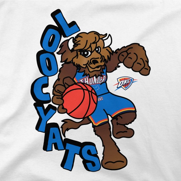 Футболка Oklahoma City Thunder Stadium Essentials White NBA x Staycool Mascot Oversized