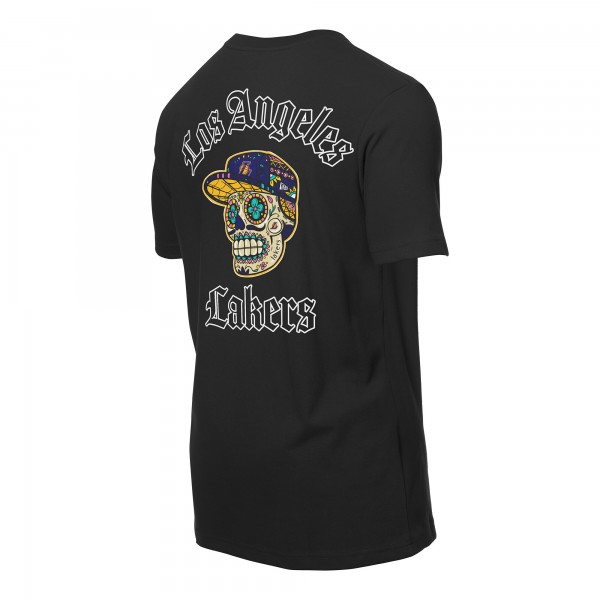 Футболка Los Angeles Lakers New Era Black Sugar Skulls