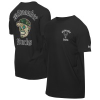 Milwaukee Bucks New Era Black Sugar Skulls T-Shirt