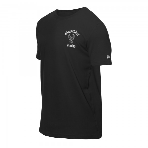 Milwaukee Bucks New Era Black Sugar Skulls T-Shirt