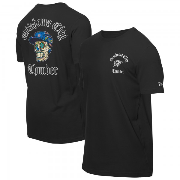 Футболка Oklahoma City Thunder New Era Black Sugar Skulls