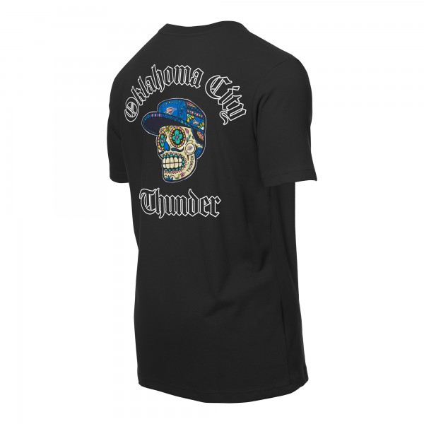 Футболка Oklahoma City Thunder New Era Black Sugar Skulls
