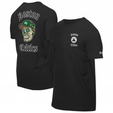 Boston Celtics New Era Black Sugar Skulls T-Shirt