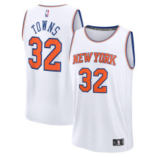 Джерси New York Knicks Karl-Anthony Towns Fanatics White Fast Break Replica - Association Edition