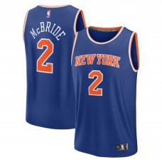 Джерси New York Knicks Miles McBride Fanatics Blue Fast Break Replica Player - Icon Edition