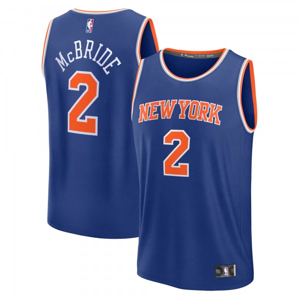 Джерси New York Knicks Miles McBride Fanatics Blue Fast Break Replica Player - Icon Edition
