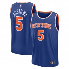 Джерси New York Knicks Precious Achiuwa Fanatics Blue Fast Break Replica Player - Icon Edition