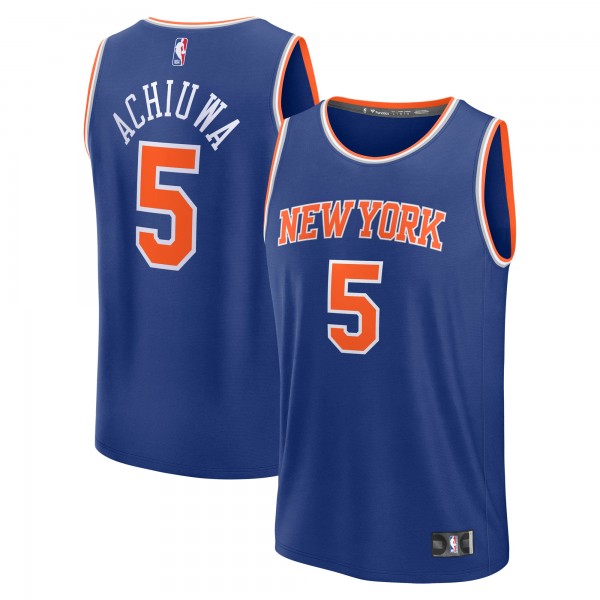Джерси New York Knicks Precious Achiuwa Fanatics Blue Fast Break Replica Player - Icon Edition