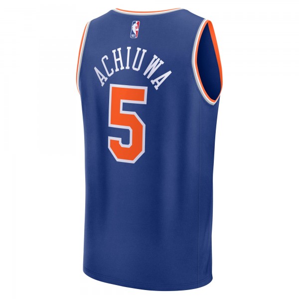 Джерси New York Knicks Precious Achiuwa Fanatics Blue Fast Break Replica Player - Icon Edition