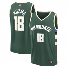 Джерси Milwaukee Bucks Kyle Kuzma Fanatics Hunter Green Fast Break Replica Player - Icon Edition
