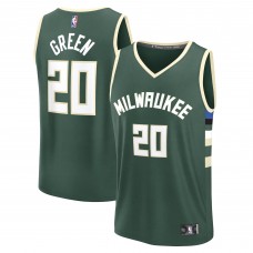 Джерси Milwaukee Bucks A.J. Green Fanatics Hunter Green Fast Break Replica Player - Icon Edition