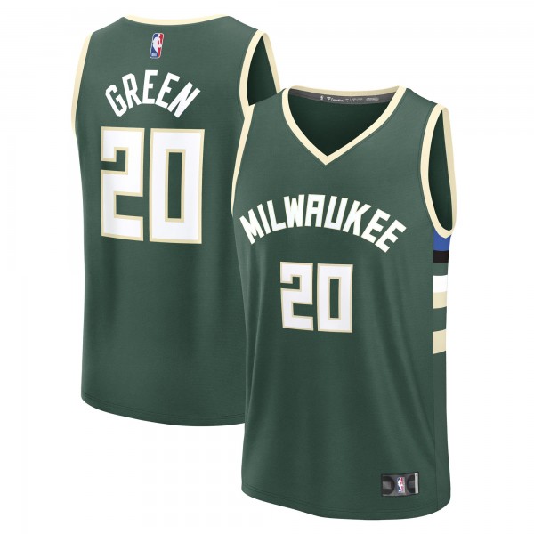 Джерси Milwaukee Bucks A.J. Green Fanatics Hunter Green Fast Break Replica Player - Icon Edition
