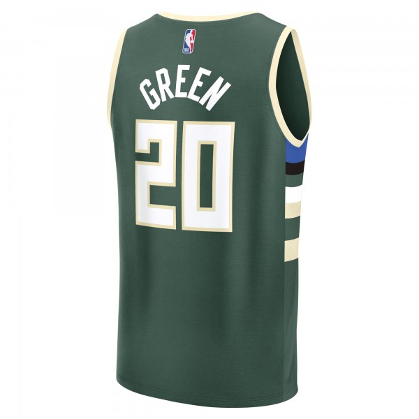 Джерси Milwaukee Bucks A.J. Green Fanatics Hunter Green Fast Break Replica Player - Icon Edition