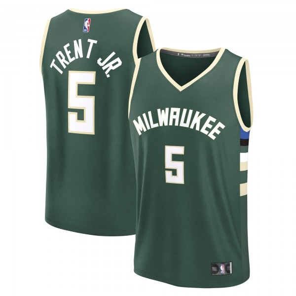 Джерси Milwaukee Bucks Gary Trent Jr. Fanatics Hunter Green Fast Break Replica Player - Icon Edition