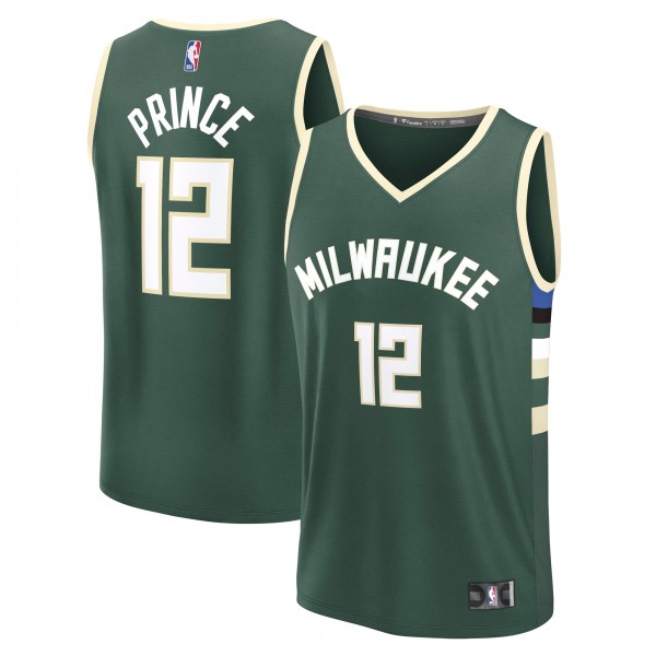 Джерси Milwaukee Bucks Taurean Prince Fanatics Hunter Green Fast Break Replica Player - Icon Edition