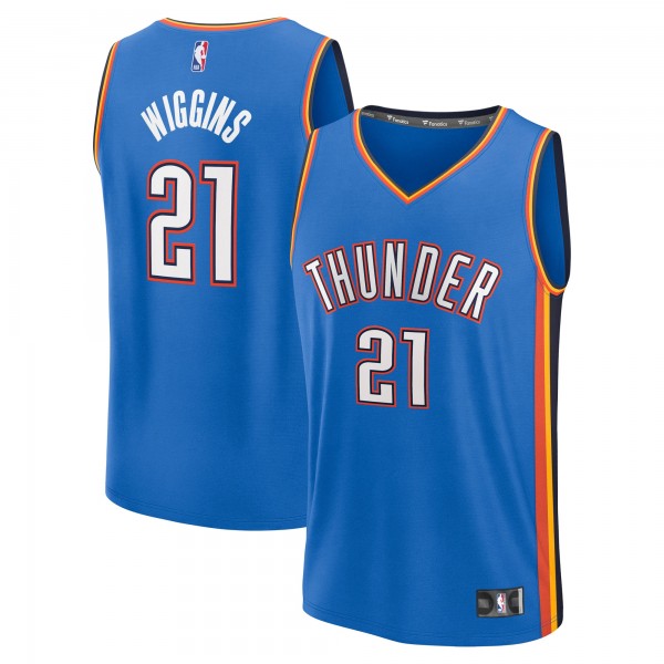 Игровая джерси Oklahoma City Thunder Aaron Wiggins Blue Fast Break Replica Player - Icon Edition