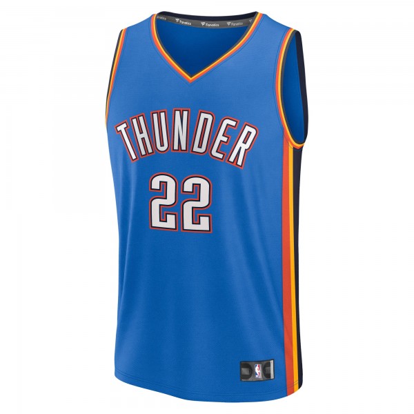 Игровая джерси Oklahoma City Thunder Cason Wallace Blue Fast Break Replica Player - Icon Edition