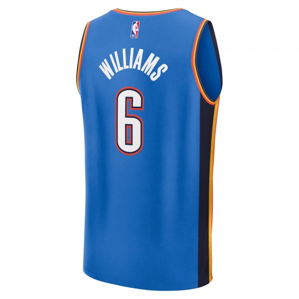 Игровая джерси Oklahoma City Thunder Jaylin Williams Blue Fast Break Replica Player - Icon Edition