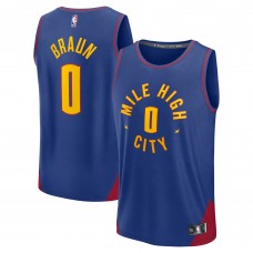 Джерси Denver Nuggets Christian Braun Fanatics Blue Fast Break Replica Player - Statement Edition