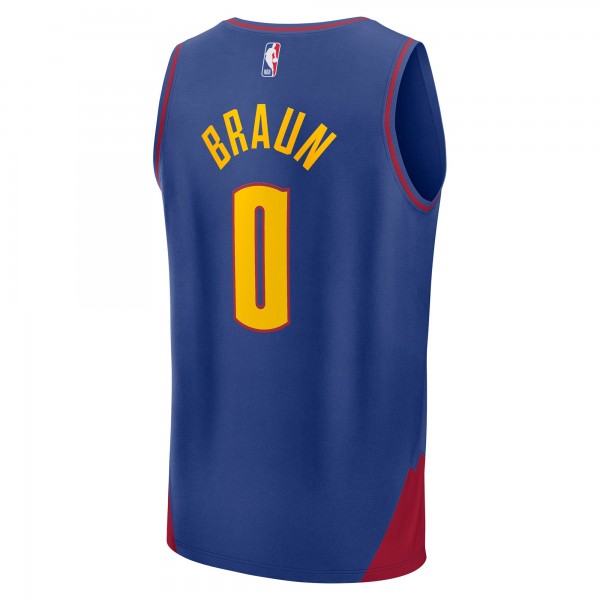 Джерси Denver Nuggets Christian Braun Fanatics Blue Fast Break Replica Player - Statement Edition
