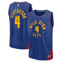 Джерси Denver Nuggets Russell Westbrook Fanatics Blue Fast Break Replica Player - Statement Edition