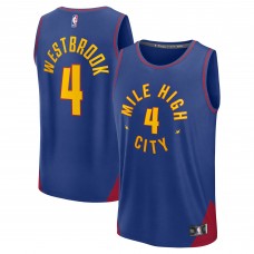 Джерси Denver Nuggets Russell Westbrook Fanatics Blue Fast Break Replica Player - Statement Edition