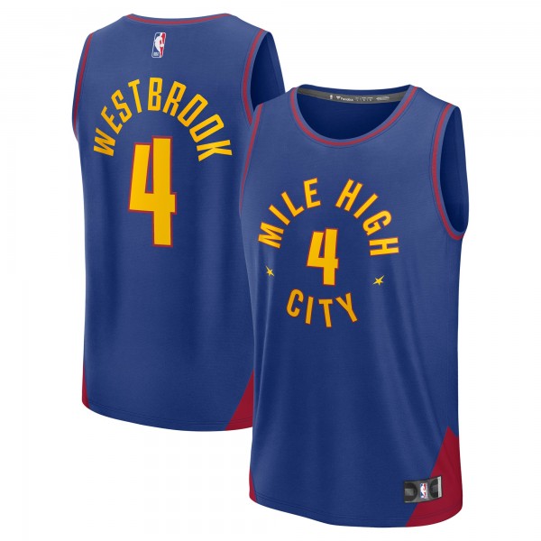 Джерси Denver Nuggets Russell Westbrook Fanatics Blue Fast Break Replica Player - Statement Edition