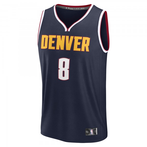 Джерси Denver Nuggets Peyton Watson Fanatics Navy Fast Break Replica Player - Icon Edition
