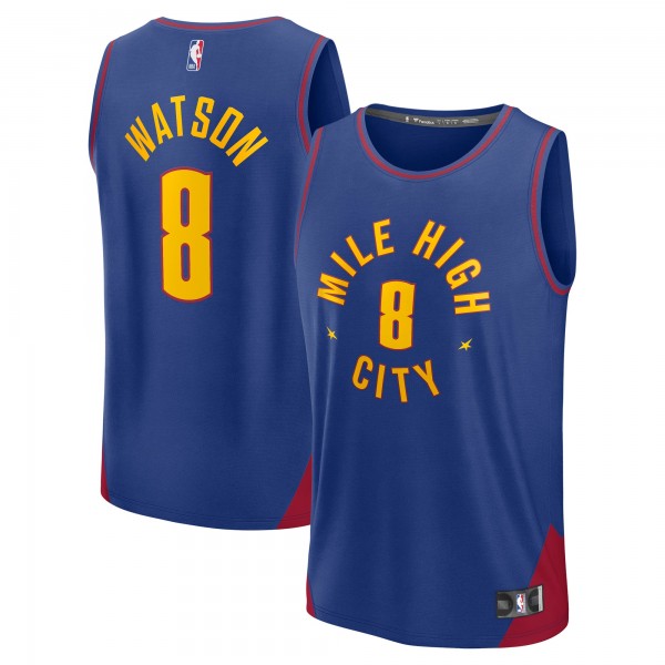 Джерси Denver Nuggets Peyton Watson Fanatics Blue Fast Break Replica Player - Statement Edition
