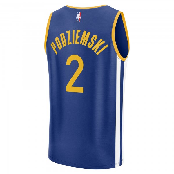 Джерси Golden State Warriors Brandin Podziemski Fanatics Royal Fast Break Replica Player - Icon Edition
